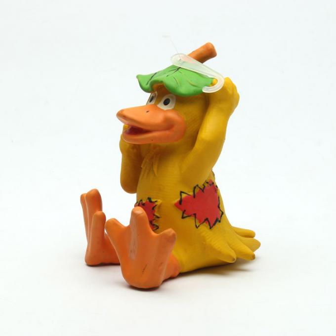 Commercial Jolly Latex Pet Toys , Lovely Squeaky Latex Duck Dog Toy