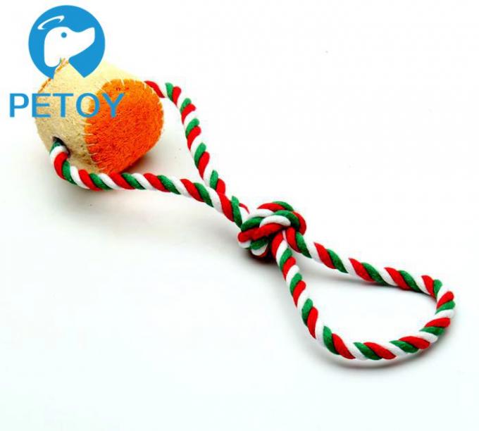 Durable Loofah Squeaky Rope Dog Toys Long Service Life BSCI Approved