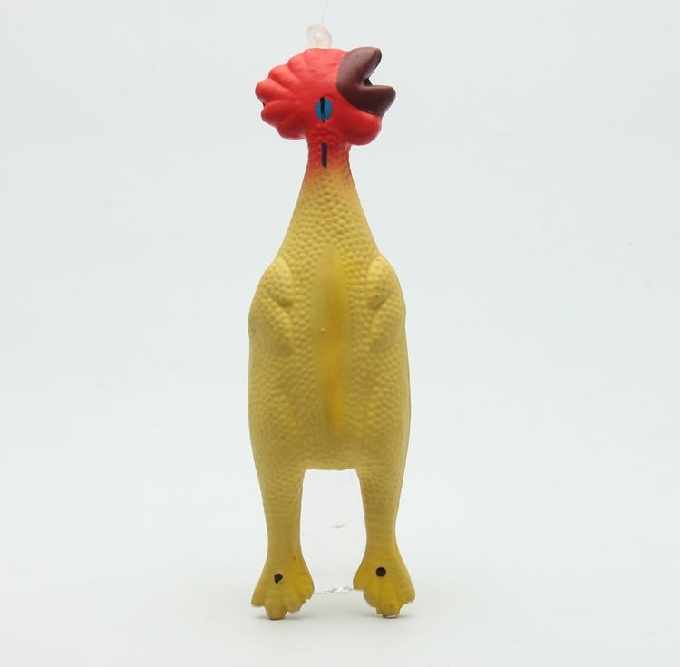 rubber chicken dog toy