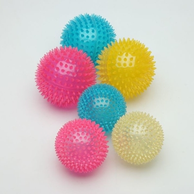 TPR Spiky Rubber Ball Cotton Chew Plastic Squeaky Dog Balls Bite Toy