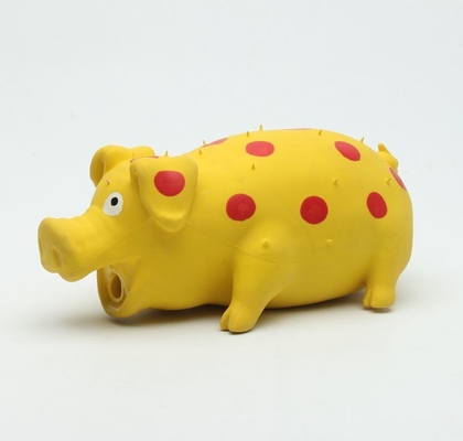 Non toxic pet toy eco-friendly Squeaky Pig Latex Toy with PP Cotton Stuffing