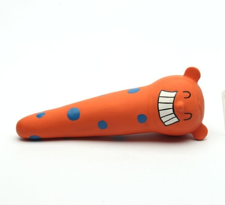 Lightweight Soft Rubber Squeaky Dog Toys Cute Design Bright Patterns
