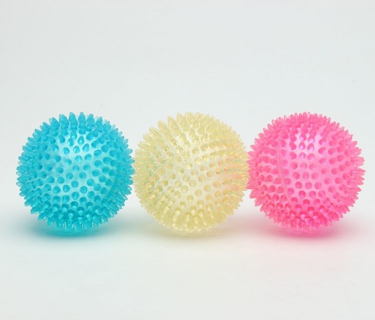 Multicolor Pet Ball TPR Dog Toy Lightweight Spiky Bouncing Ball