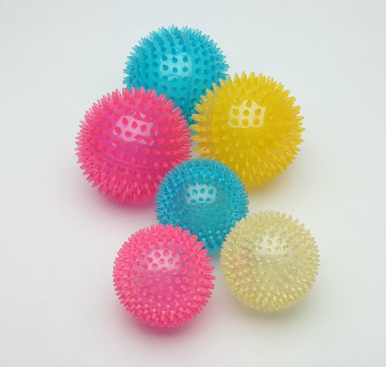 Multicolor Pet Ball TPR Dog Toy Lightweight Spiky Bouncing Ball