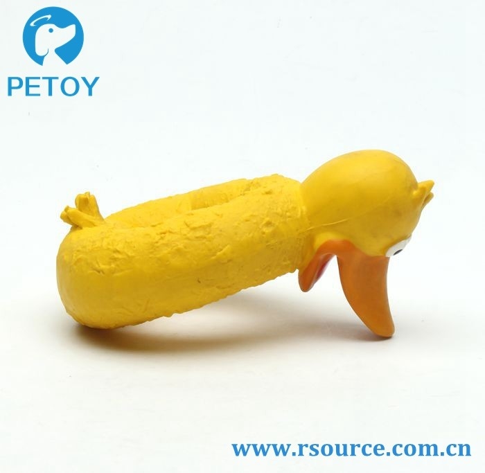 Lovely Latex Yellow pet duck interactive dog toy
