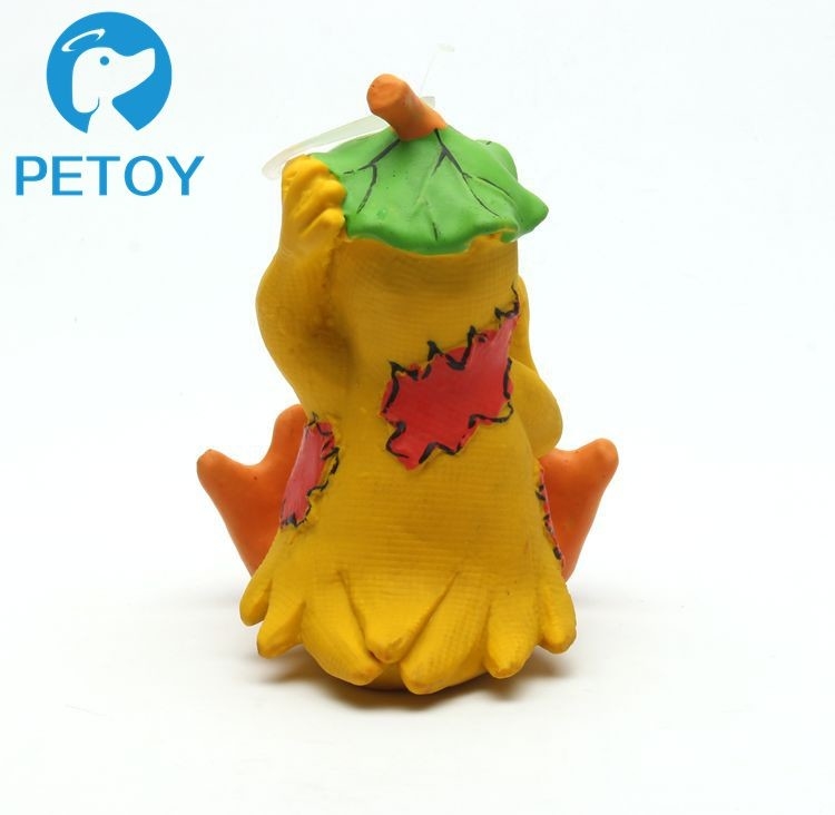 Fashionable Funny Squeaky Rubber Duck Dog Toy Customized Color Unique Design