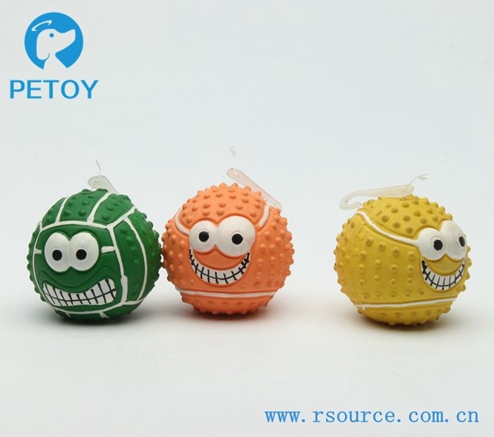 2019  eco-friendly Latex dog toys squeaky dog ball