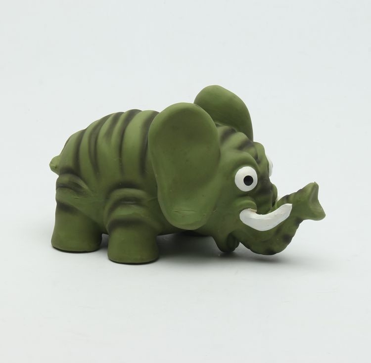 Lovely Stuffed Rubber Elephant Dog Toy Customized Size ODM Services