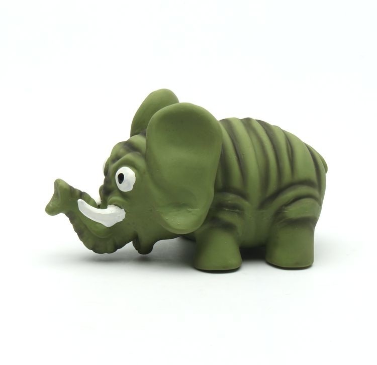 Lovely Stuffed Rubber Elephant Dog Toy Customized Size ODM Services