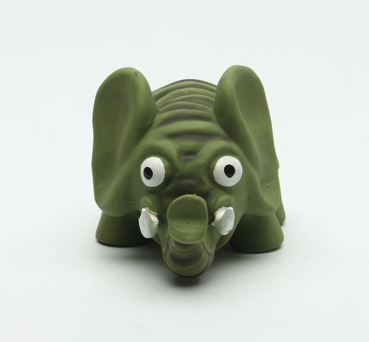 Lovely Stuffed Rubber Elephant Dog Toy Customized Size ODM Services