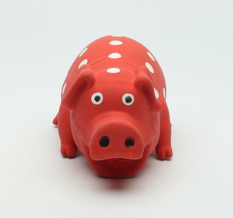 Customized color soft latex toys for dogs latex pig toy supplier