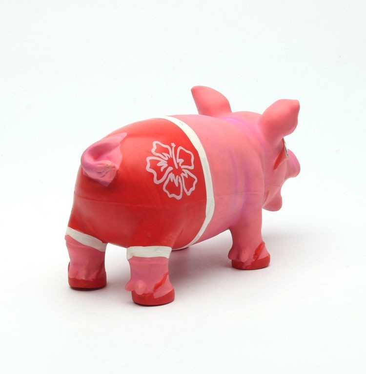 Wholesale latex pig dog toy classic dog toy with squeaky sound cool with sunglasses