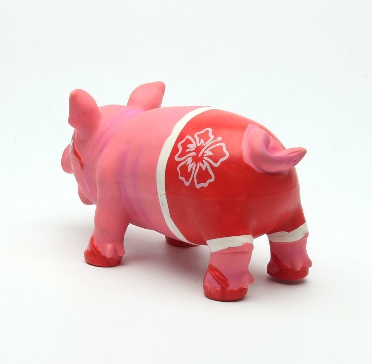 Wholesale latex pig dog toy classic dog toy with squeaky sound cool with sunglasses