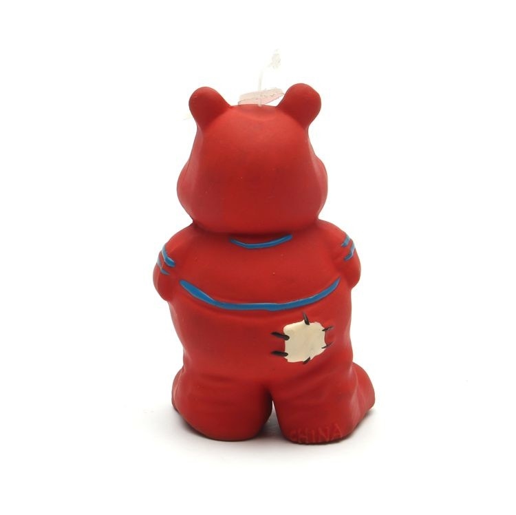 Eye Catching Latex Durable Squeaky Toys For Pit Bulls Red Hippo  Shape