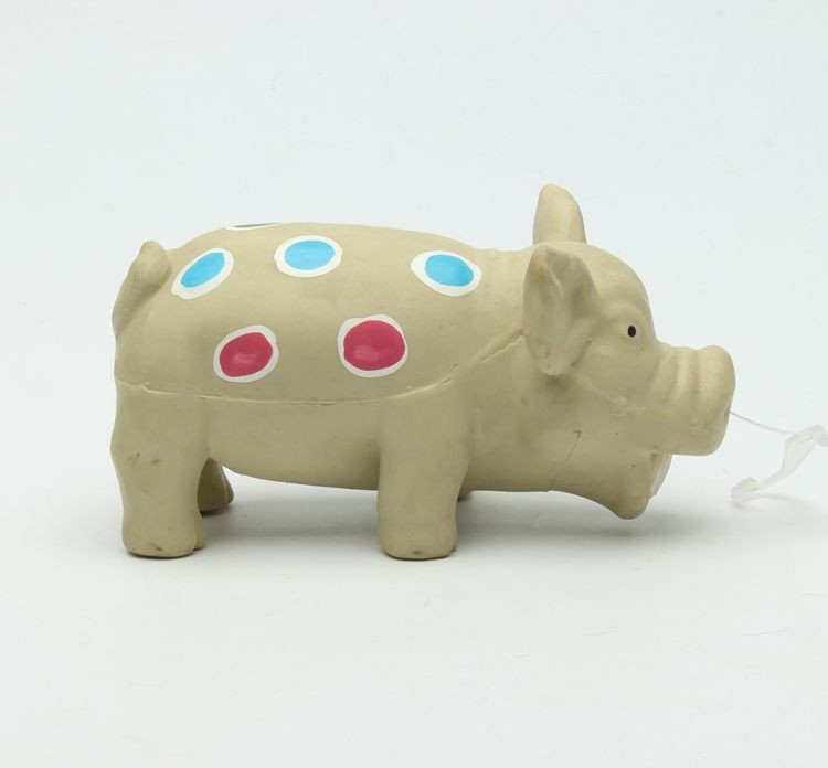 Wholesale Color customize Oinking Latex Squeaky dog toy pig