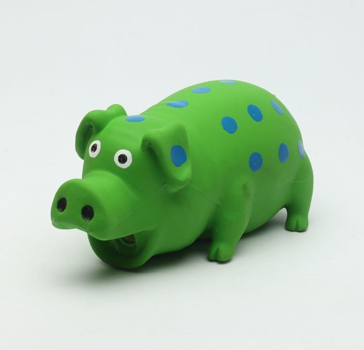 Color size customized durable latex pig toy dog toy chew