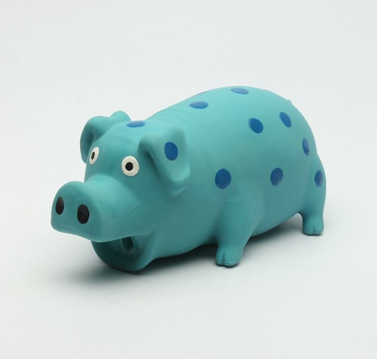 Color size customized durable latex pig toy dog toy chew