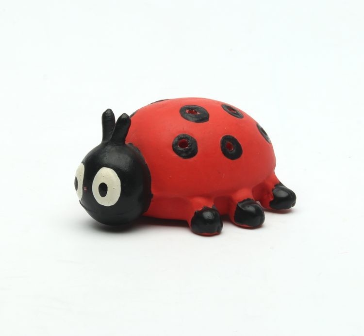 Soft Latex Ladybug stuffed pet puppy chew toys dog animal toys
