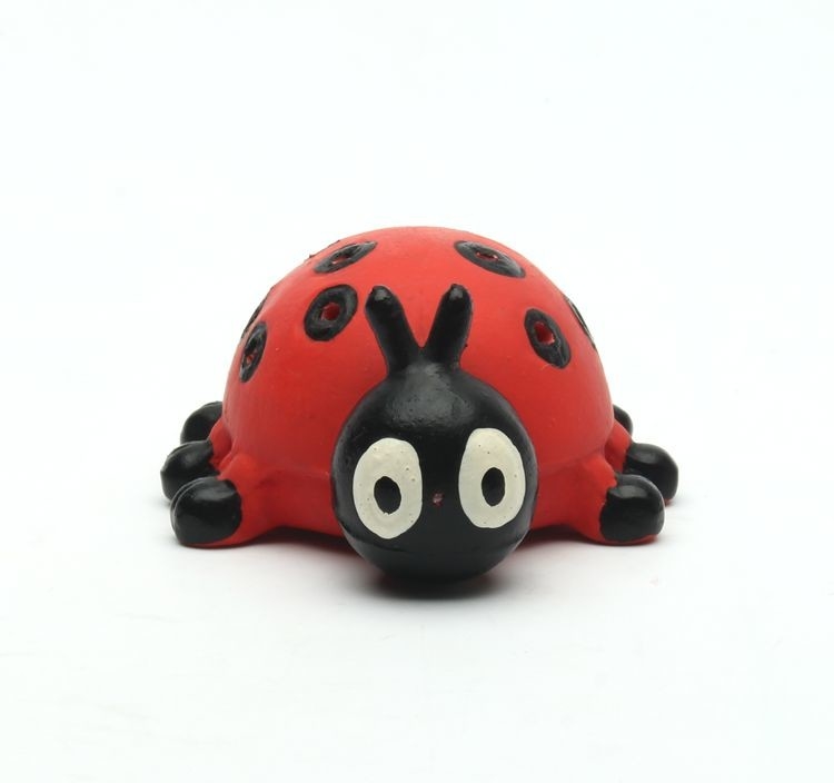 Soft Latex Ladybug stuffed pet puppy chew toys dog animal toys