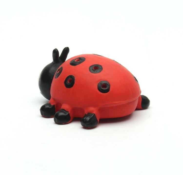 Soft Latex Ladybug stuffed pet puppy chew toys dog animal toys