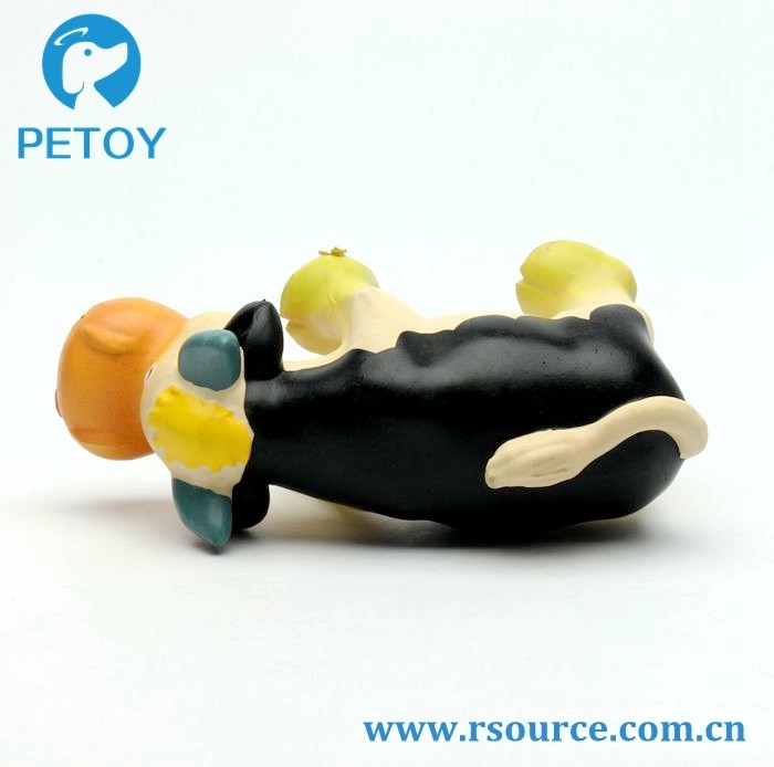 Lovely Latex cow shape dog teaser toy
