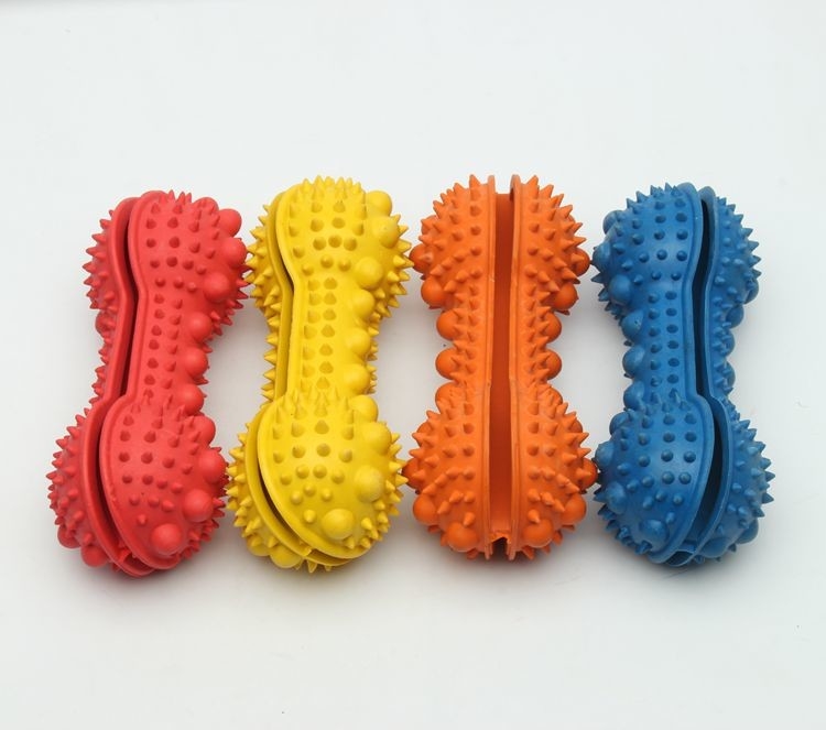 Eco - Friendly Dog Food Dispenser Toy  Strong Bone Shape Long Service Life