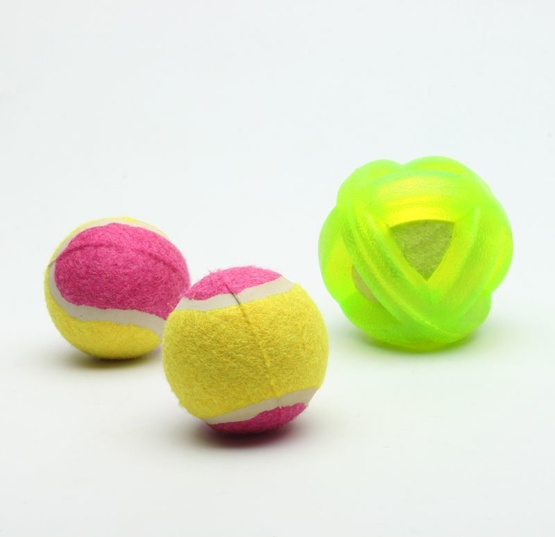 Christmas Plastic Chew Toys For Dogs Indestructable Dog Fetch Ball Set