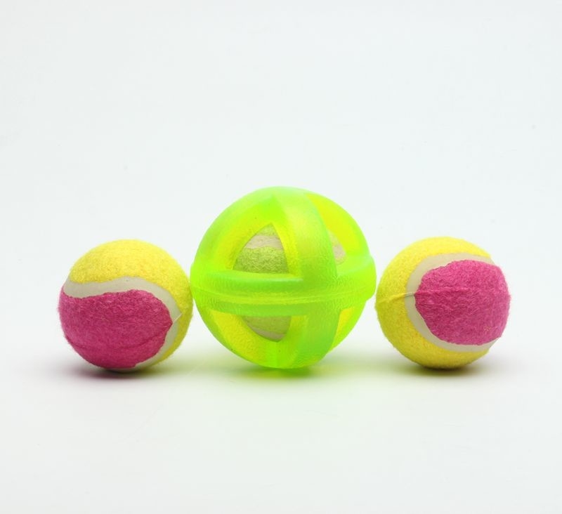 Christmas Plastic Chew Toys For Dogs Indestructable Dog Fetch Ball Set