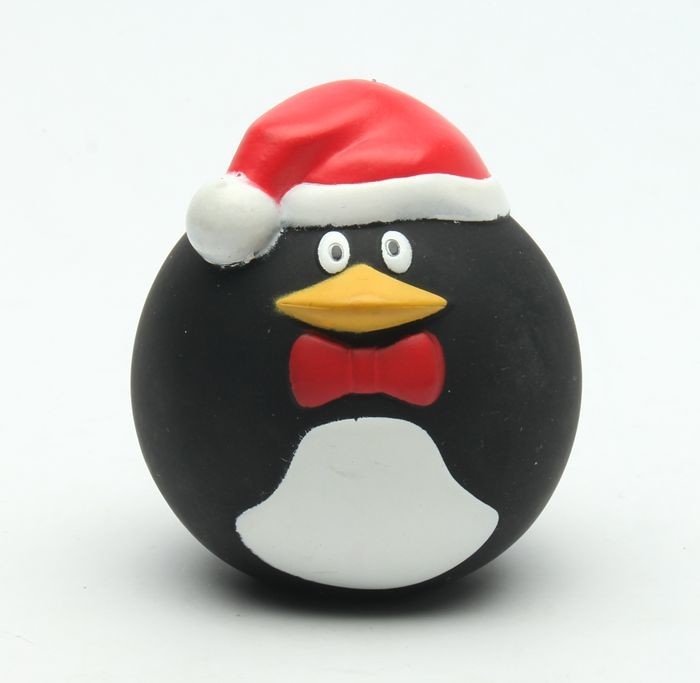 Cute Vinyl Penguin Squeaky Dog Toy Environmental Friendly ODM Service