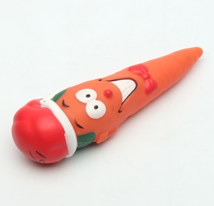 Funny Carrot Christmas Gift top vinyl toy with squeaky for dog and car