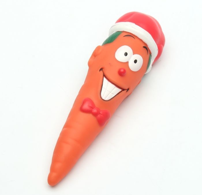 Funny Carrot Christmas Gift top vinyl toy with squeaky for dog and car
