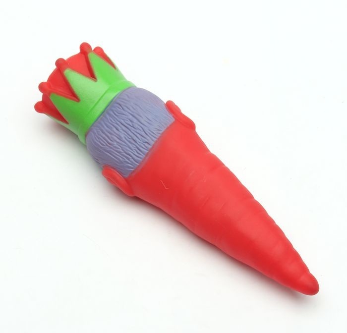 Funny Carrot Christmas Gift top vinyl toy with squeaky for dog and car