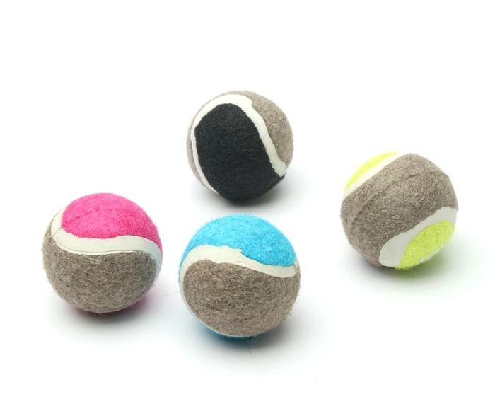 Customized logo printing pet toy tennis ball pet toy rubber