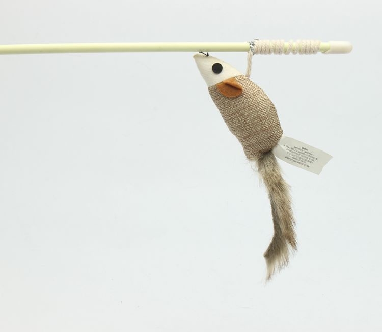 Interactive Durable Pet Toys Mouse On A Stick Cat Toy Long Service Life
