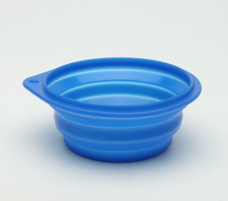 Colorful Silicone Dog Travel Water Bowl  Eco - Friendly Customized Size