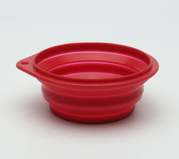 Colorful Silicone Dog Travel Water Bowl  Eco - Friendly Customized Size