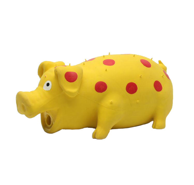 Customized Pig Pattern Latex Pet Toys For Dog Squeeze Grunting Sound Play
